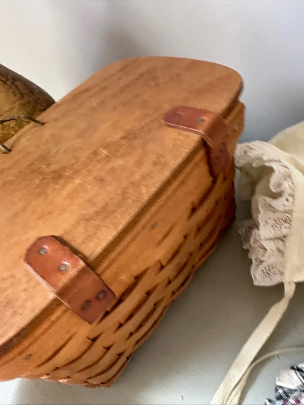 Vintage longaberger purse basket with extra liners protector